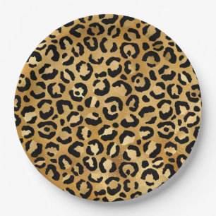 Wild & Exotic Leopard Print Pattern Paper Plate