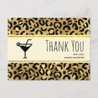 Wild & Exotic Leopard Print Pattern Thank You Post