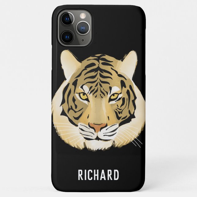 Wild Face in Black Case-Mate iPhone Case (Back)