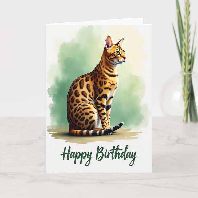 Wild Feline Birthday Card (Front)