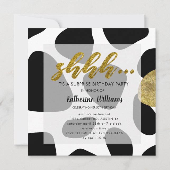 Wild Fifty Surprise Birthday Party Invitation (Front)