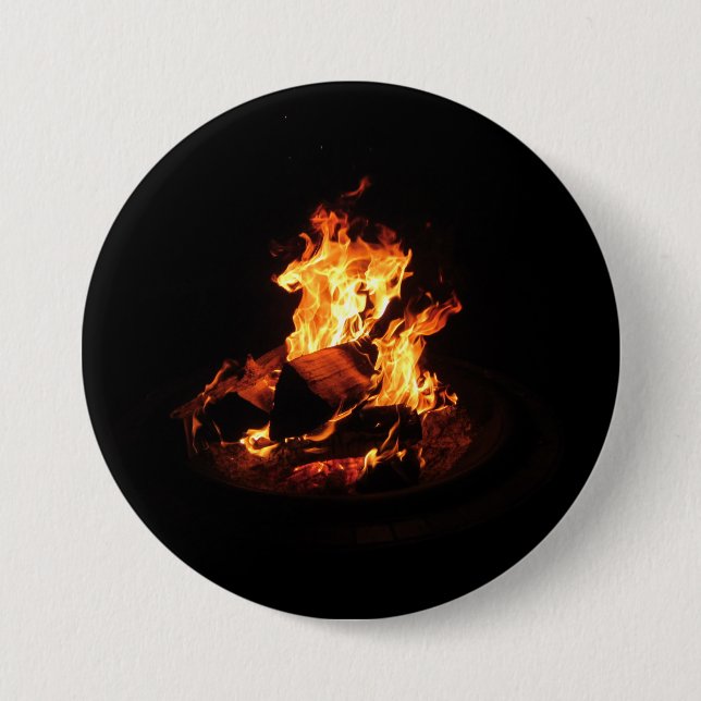 Wild Fire 3 Inch Round Button (Front)