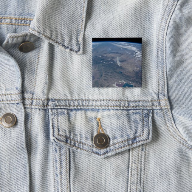 Wild Fires In The Western And Southwestern Us. 2 Inch Square Button (In Situ)
