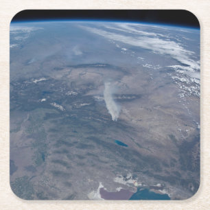 Wild Fires In The Western And Southwestern Us. Square Paper Coaster