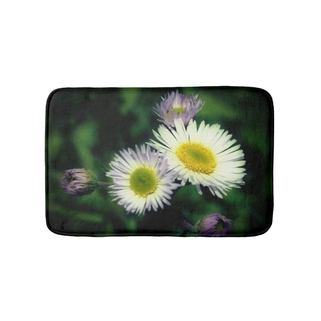 Wild Fleabane Daisy Flower Close Up Bath Mat (Front)