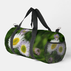 Wild Fleabane Daisy Flowers Nature Personalized Duffle Bag