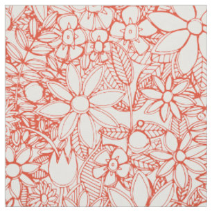 wild fleur cadmium fabric