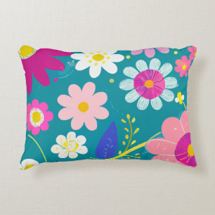 Wild Floral Accent Pillow