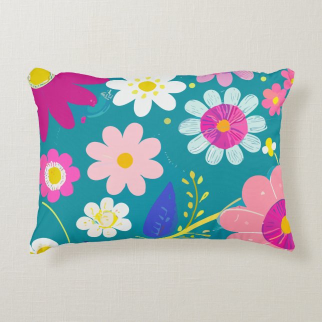 Wild Floral Accent Pillow (Front)
