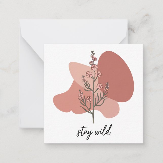 Wild Floral Design  Card (Front)
