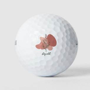 Wild Floral Design Golf Balls