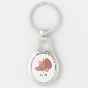Wild Floral Design Keychain