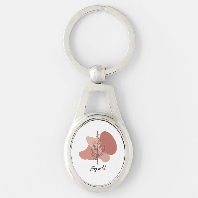 Wild Floral Design  Keychain (Front)