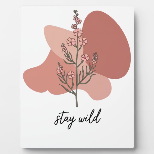 Wild Floral Design  Plaque (Front)