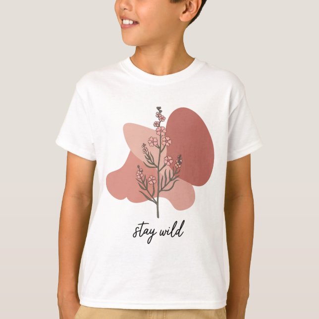 Wild Floral Design T-Shirt (Front)