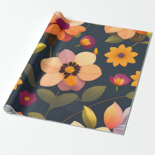 Wild Floral Pattern Wrapping Paper