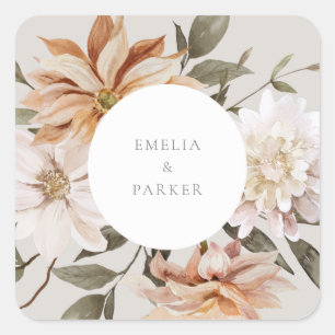 Wild Florals Square Sticker
