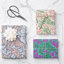 Wild Florals Wrapping Paper - Colourful Trio