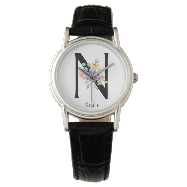 Wild Flower Alphabet N Watch (Front)