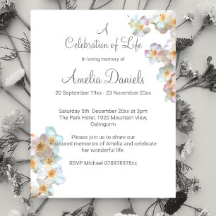 Wild Flower Blossom Celebration of Life Card