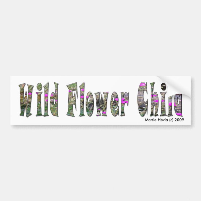 Wild Flower Child - Bumper Sticker (Front)