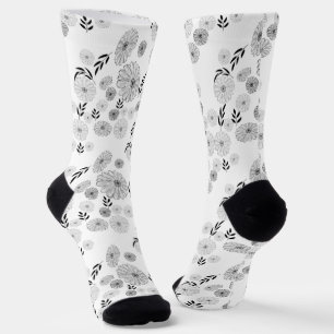 Wild Flower Doodles Socks