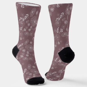 Wild Flower Doodles Socks