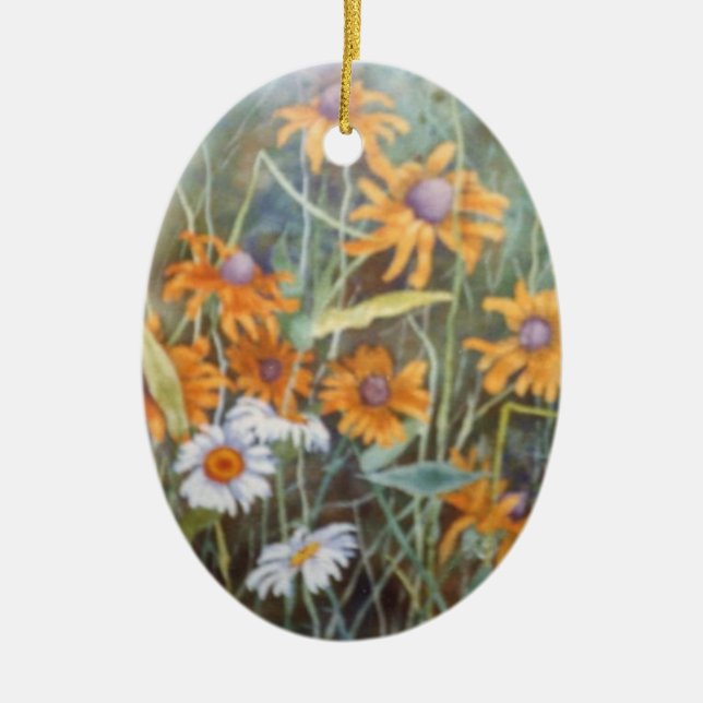 "Wild Flower Field" Floral Ornament (Front)