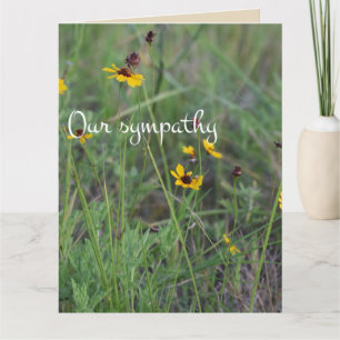 Wild flower field sympathy card