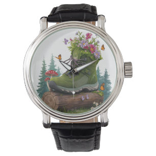 Wild flower hiking boots  watch