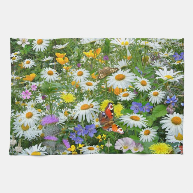 Wild Flower Meadow Kitchen Towel (Horizontal)
