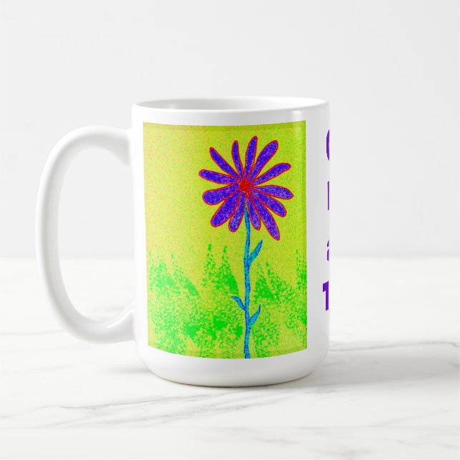 Wild Flower  One Day at a Time mug (Left)