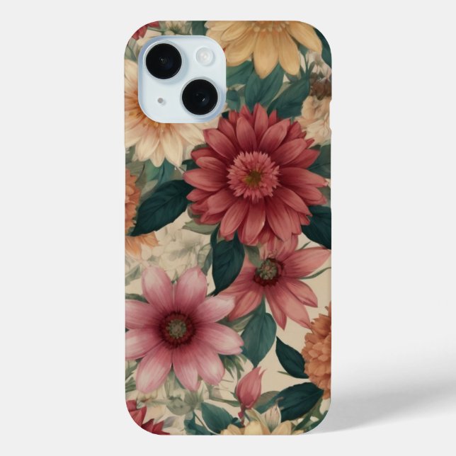 WILD FLOWER PATTERN Case-Mate iPhone CASE (Back)