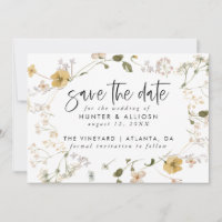 Wild Flower Save the Date