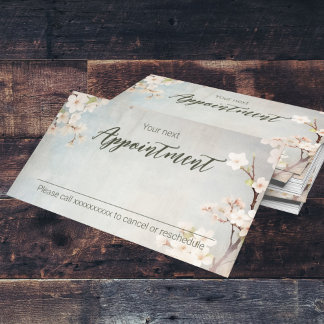 Wild flower shabby vintage  appointment card