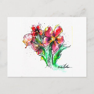 Wild Flower Splash Postcard