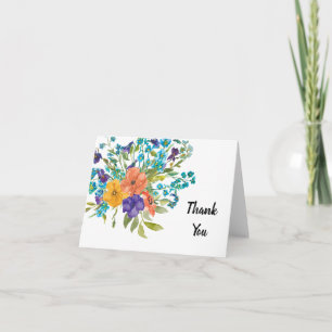 Wild Flower Thank You Card