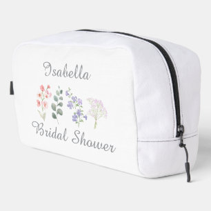 Wild Flower Watercolor Boho Bridal Shower Dopp Kit