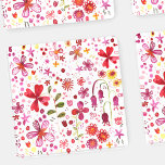 Wild Flower Watercolor Coaster Set<br><div class="desc">Bright and happy watercolor wildflower and leaves painting of a wildly overgrown garden. Perfect for gardeners, nature lovers and florists.</div>