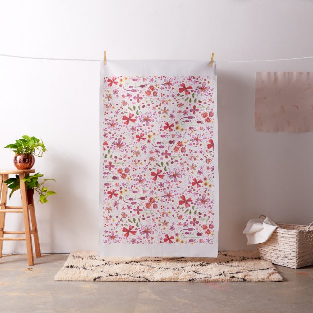Wild Flower Watercolor Fabric (In Situ)
