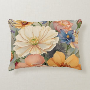 Wild flowers1 accent pillow
