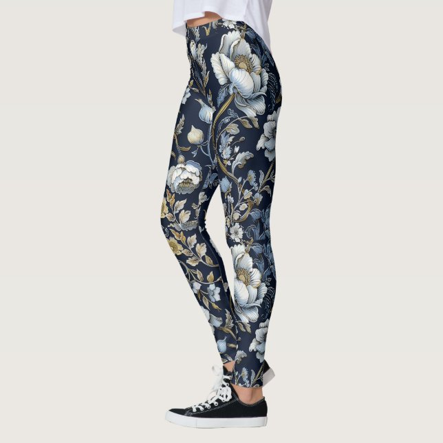 Wild Flowers à la William Morris Leggings (Left)