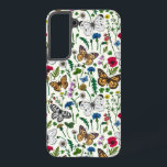 Wild flowers and butterflies on white samsung galaxy case<br><div class="desc">Hand-painted collection of various butterflies and wild flowers.</div>