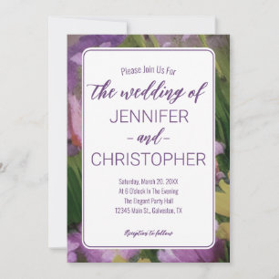 Wild Flowers At Dusk Wedding Invitation