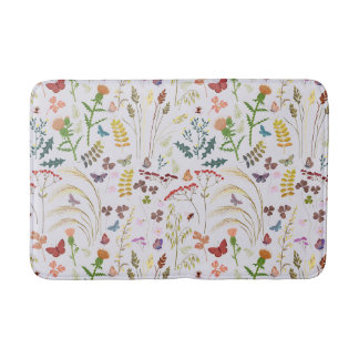Wild flowers Bath Mat