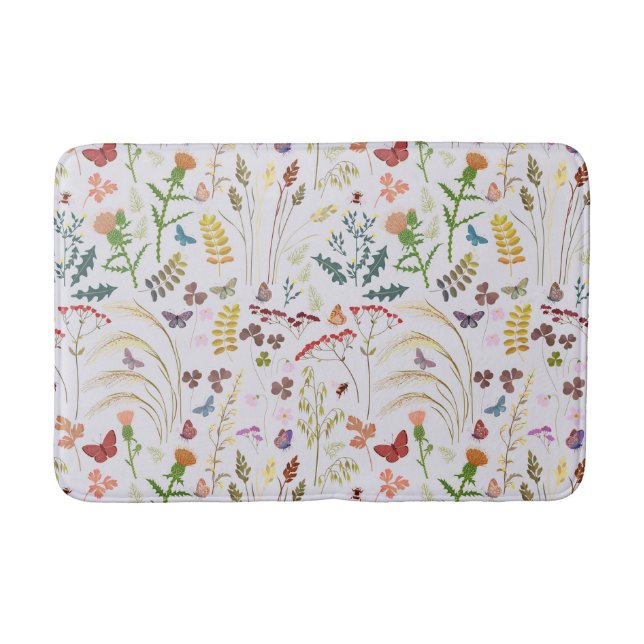 Wild flowers Bath Mat (Front)