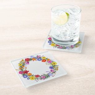 Wild Flowers Coster Glass Coaster
