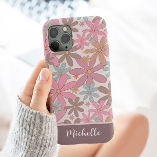 Wild Flowers Daisy Personalized with Name Floral iPhone 13 Pro Max Case