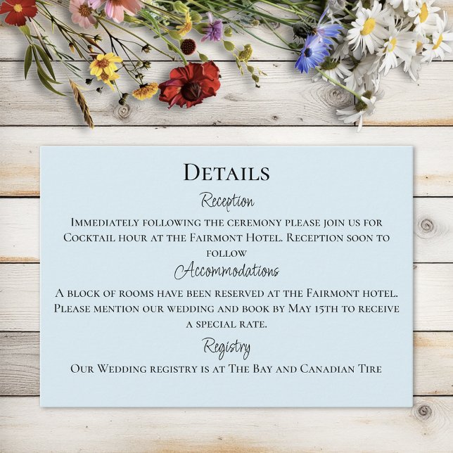 Wild Flowers Floral Blue Mushrooms Enclosure Card (Creator Uploaded)