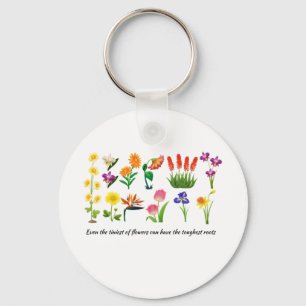 Wild Flowers Floral women and girls Keychain